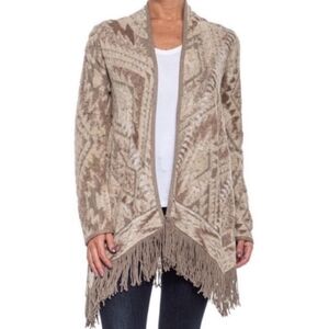 Lucky Brand▪️Aztec Western Fringe Cardigan